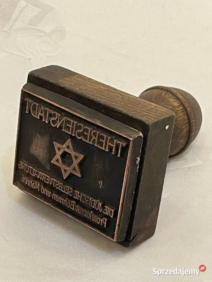 Niemiecki stempel Theresienstadt II wojna Kraków