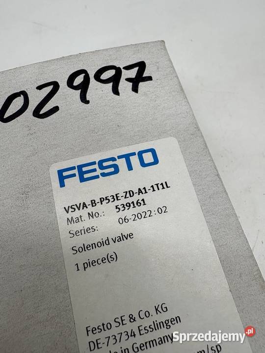 Festo VSVABP53EZDA11T1L 539161 Elektrozawór mazowieckie Warszawa
