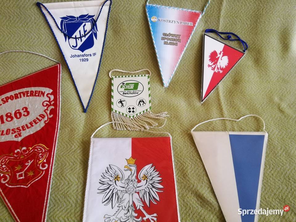 Zestaw proporczyków sportowych Szczecin Wisła zachodniopomorskie