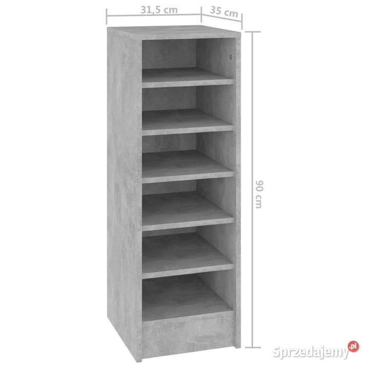 Szafka na buty szarość betonu 315x35x90 WM809003 mazowieckie Warszawa sprzedam
