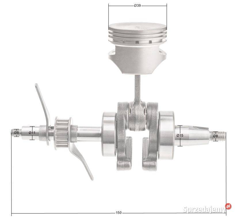 Wał korbowy Honda GX35NT kpl 13310Z0Z000 Opalenica