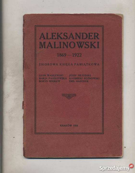 Aleksander Malinowski 18691922 Zbiorowa księga Szczecin