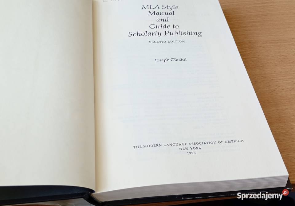 MLA style manual and guide to scholarly studia Gdańsk sprzedam