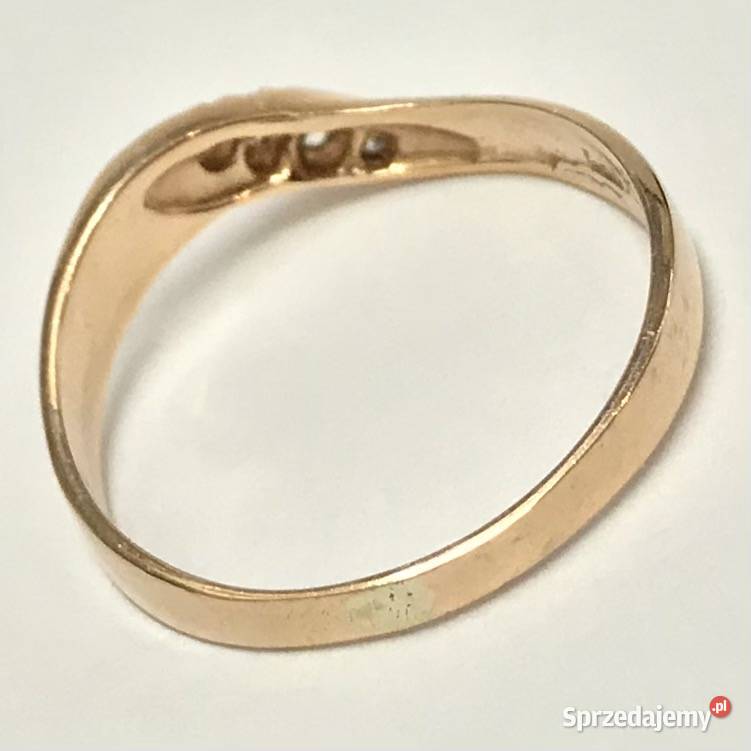 Złoty PIERŚCIONEK z różowego ZŁOTA 585 14K złoto