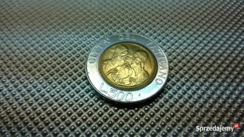 moneta Watykan 500 lirów 1988 mazowieckie Warszawa
