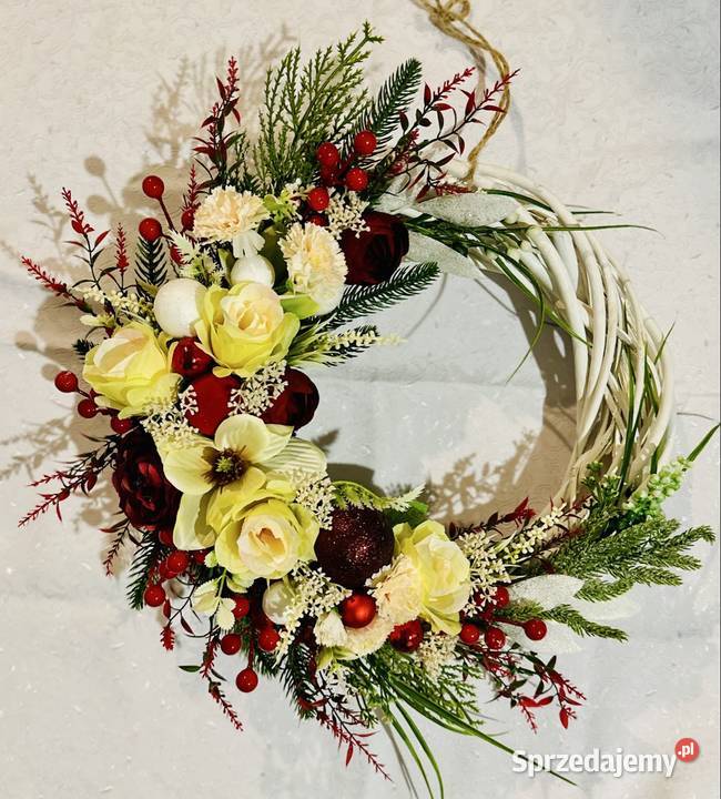 Wianek Bozpnarodzeniowy Premium piękny duży wielokolorowy Przysucha