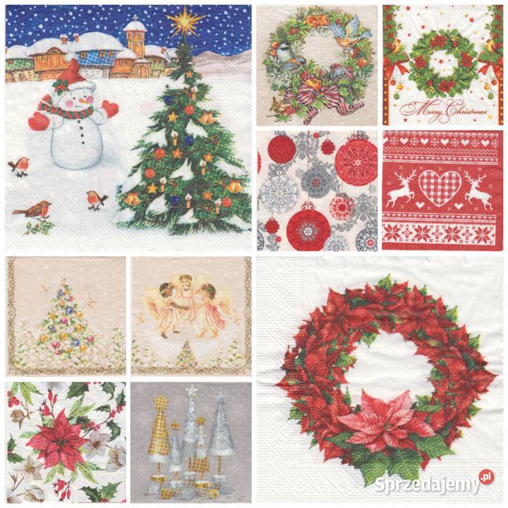 Decoupage serwetki Boże Narodzenia zestaw 6 świętokrzyskie Skarżysko-Kamienna sprzedam
