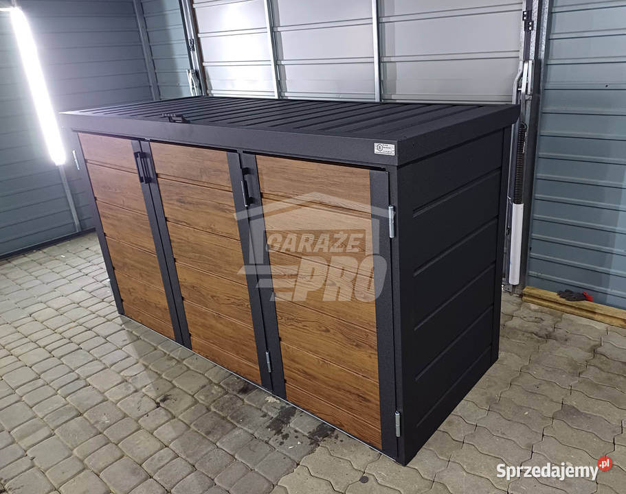 Zabudowa koszy na śmieci wiata obudowa Września