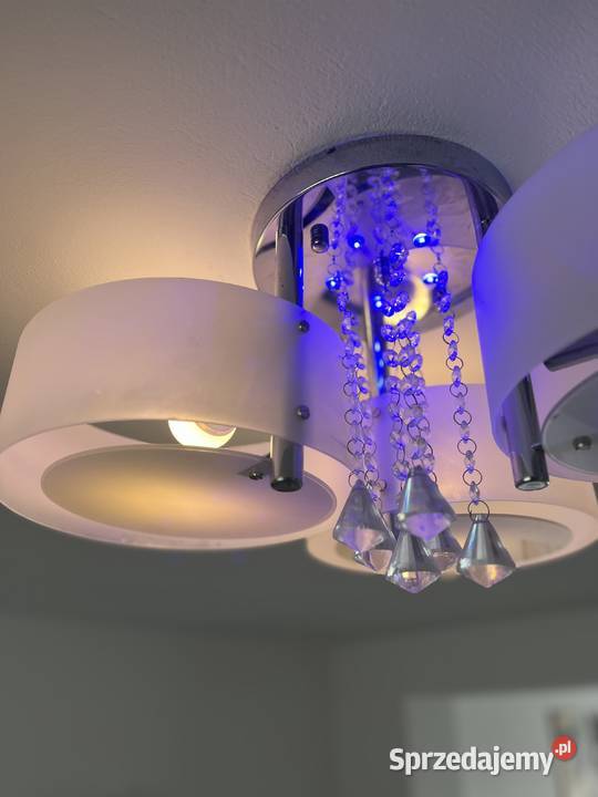 Lampa sufitowa z kryształkami kolory led Jędrzejów