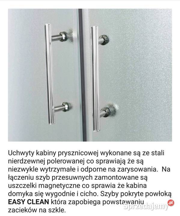 Kabina prysznicowa z wysokim brodzikiem 90x90 Olsztyn