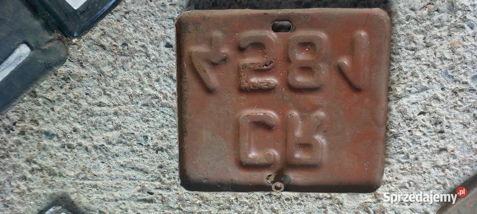 Tablica motocyklowa stara zabytkowa Jarosław