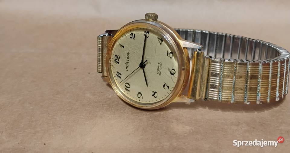 Zegarek Męski Pratina pozłacany 17 kamieni Męskie Opole