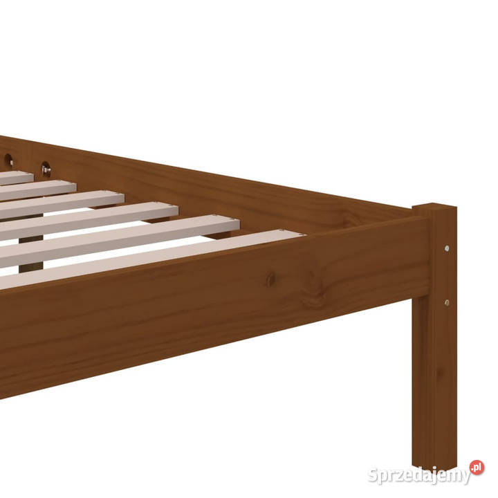 Rama łóżka miodowy brąz lite drewno 90 x 200