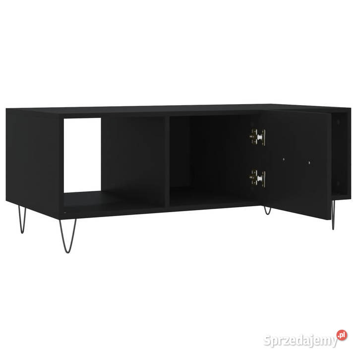 Stolik kawowy czarny 102x50x40 materiał Warszawa