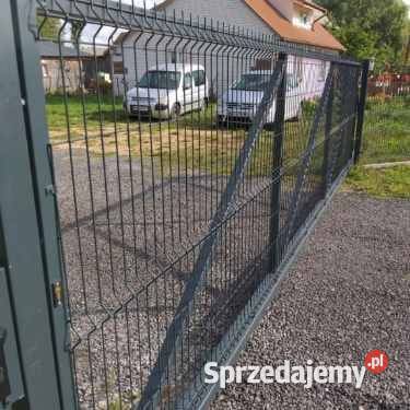 Brama przesuwna panelowa ocynkowana i malowana Stary Lubotyń