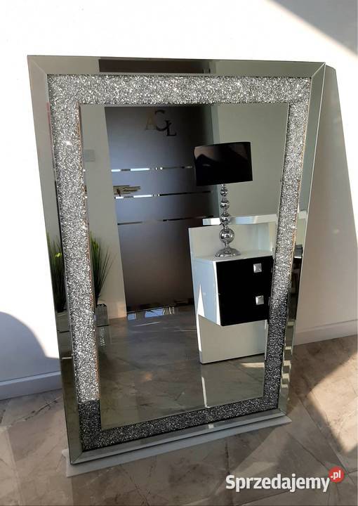 Nowoczesne lustro glamur z kryształkami cyrkonie Nowy Sącz sprzedam