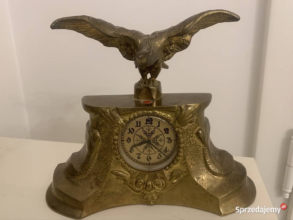Zegar mosiezny z orłem dolnośląskie Wrocław
