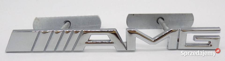 NOWY znaczek na grill emblemat AMG logo srebrne lubelskie