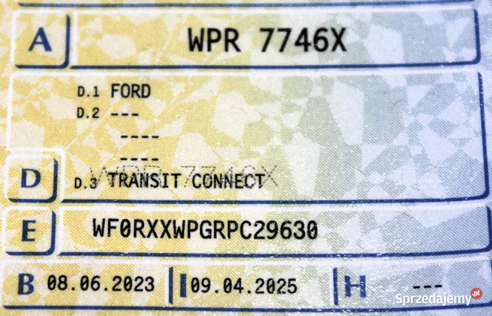 Ford Transit Connect Kamera Tempomat Parktonic nieuszkodzony mazowieckie Sokołów