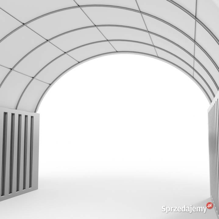 Zadaszenie kontenerowe 6x12m ze ścianą tylną PVC
