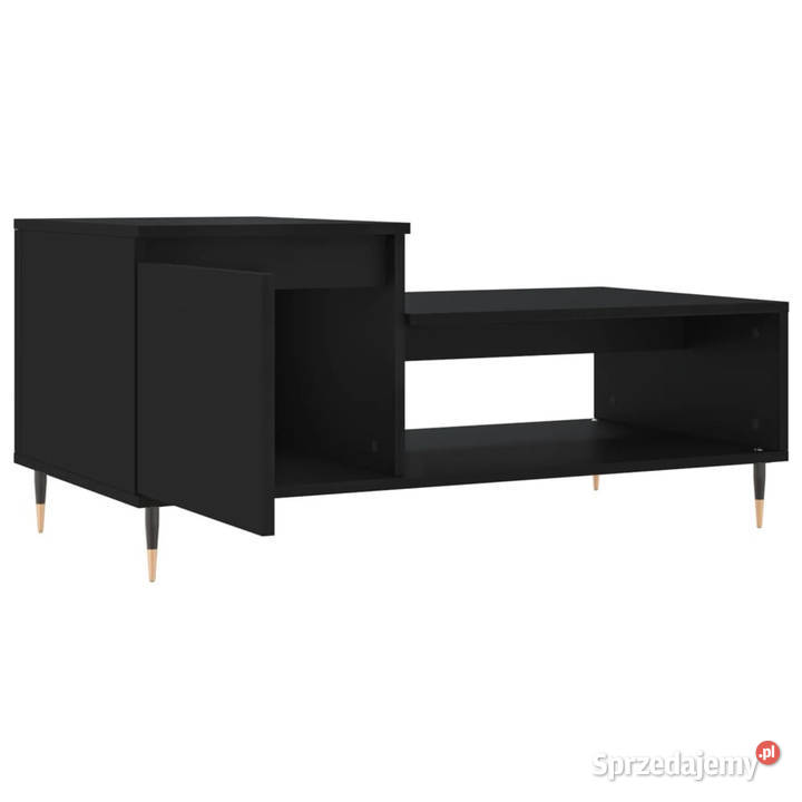 Stolik kawowy czarny 100x50x45 materiał Warszawa