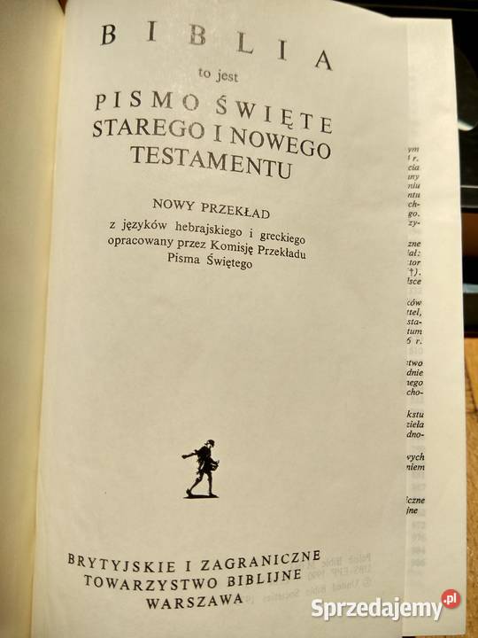 Biblia święta mazowieckie Warszawa