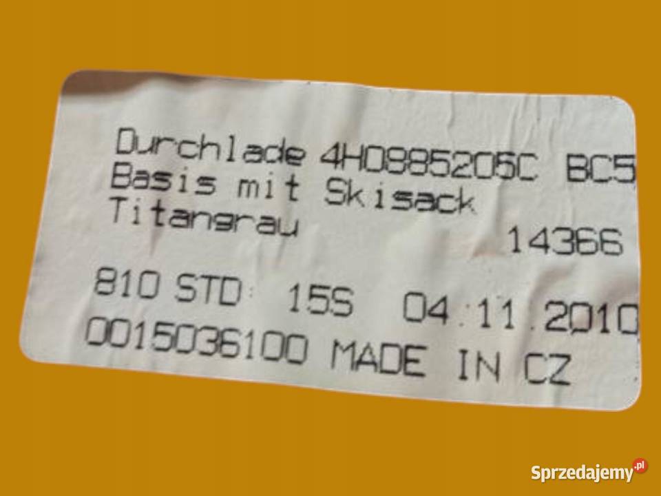 SCHOWEK KANAPY NA APTECZKĘ JASNY 4H0885205C Audi świętokrzyskie
