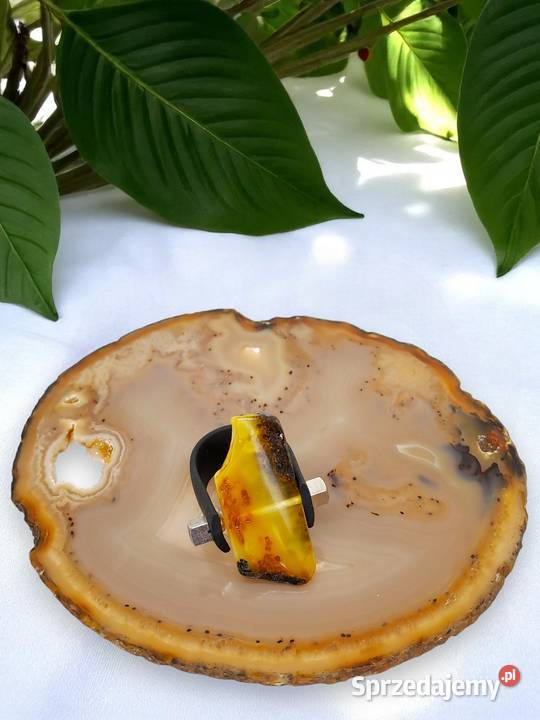 Pierścionek z bursztynu BURSZTYN polerowany sprzedam