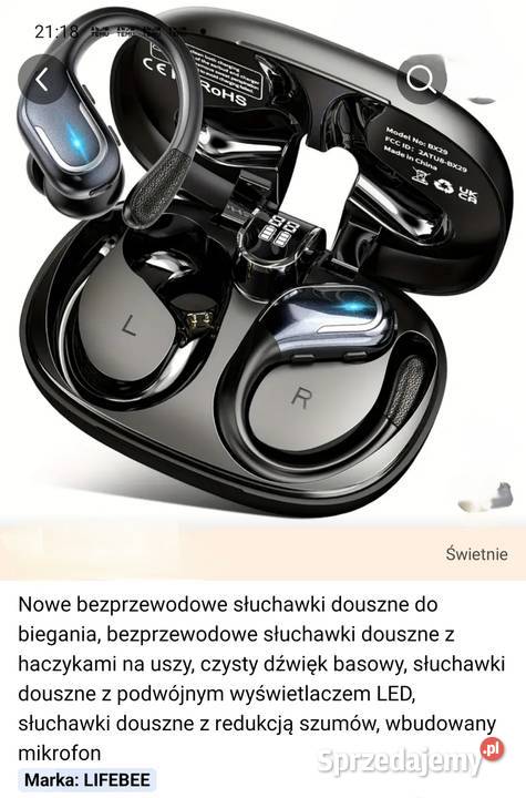 Słuchawki bezprzewodowe douszne bx29 Rzeszów