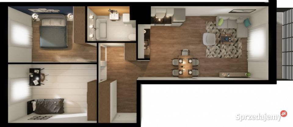 Mieszkanie do sprzedania Warszawa 59.5m2 3 pokoje