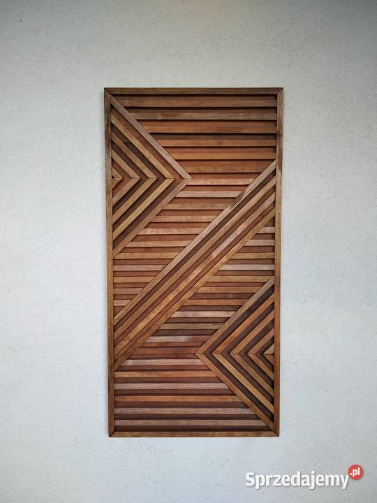 3D Obraz dekoracja panel ozdobny z drewna 80 x odcienie brązowego