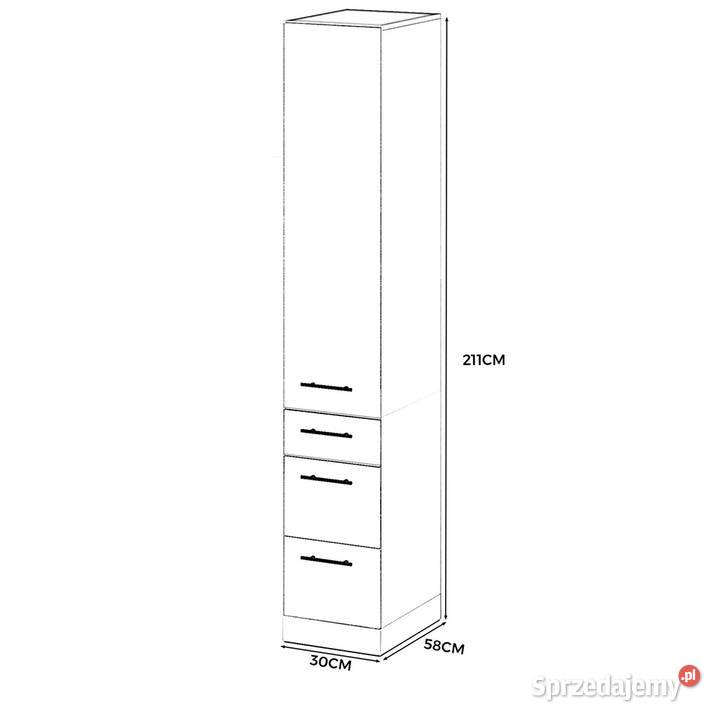 Słupek Kuchenny Stojący 30 Szafka 3 Szuflady 211cm Elbląg