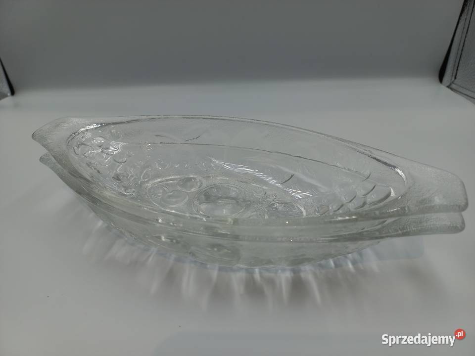 Stare angielskie szklane paterypółmiski przezroczysty Inowrocław sprzedam
