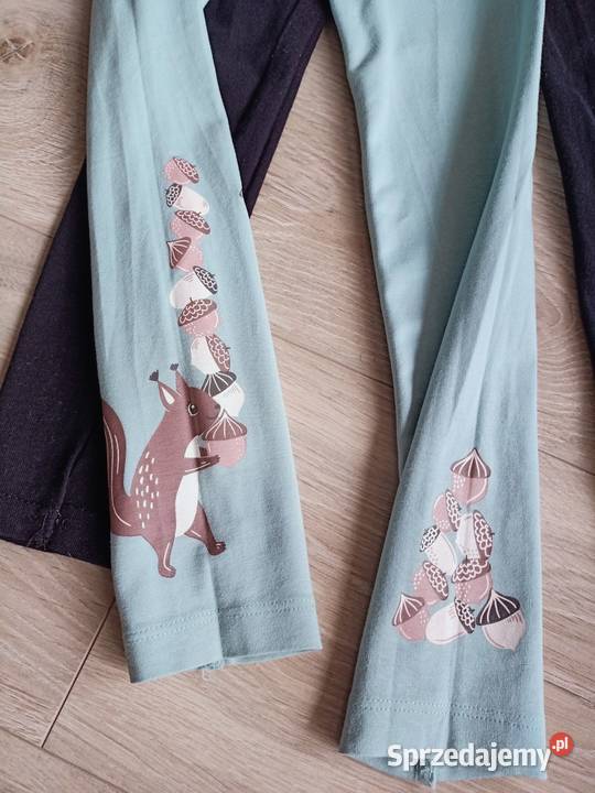 Legginsy dziewczęce 2pak morskie i czarne 116 Płock