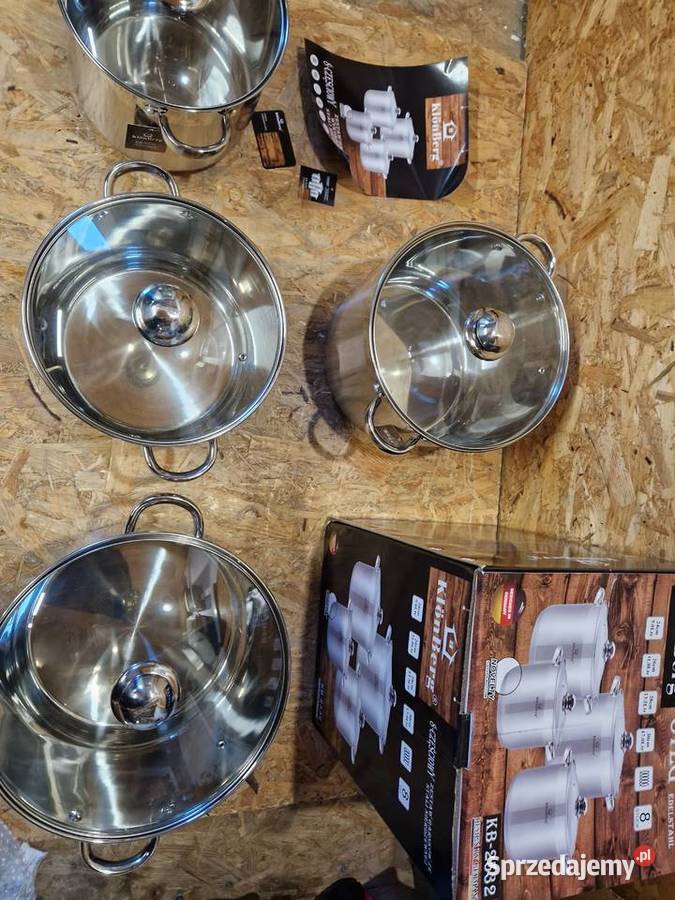 Garnki stalowe KLONBERG 2532 INDUKCJA ZESTAW 8EL Głogowa