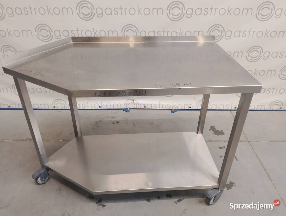 STÓŁ JEZDNY Z PÓŁKĄ BOK ŚCIĘTY 124X70X90 Wrocław sprzedam