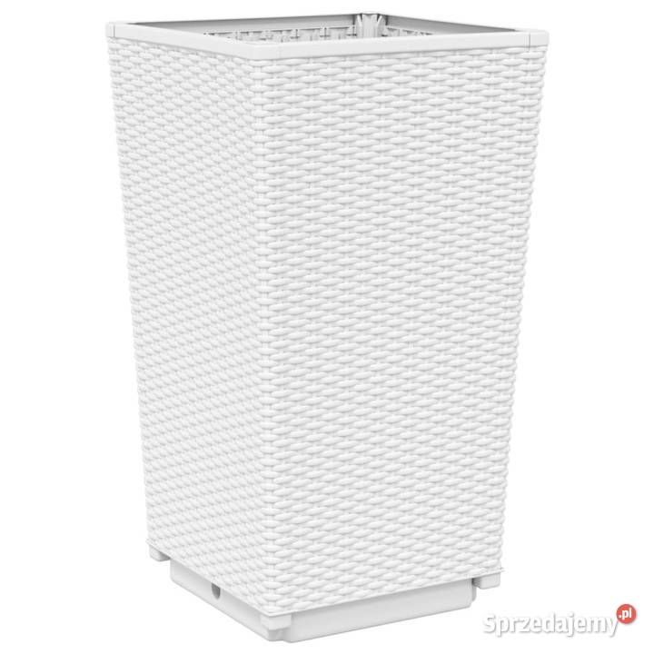 Donice ogrodowe 2 białe 325x325x57 PP WM367849 Warszawa
