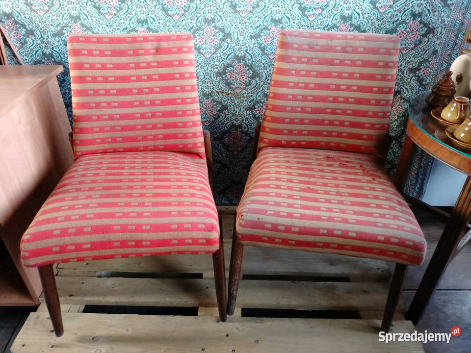 Krzesła fotele Celiai inne meble PRL, lata 60-te.
