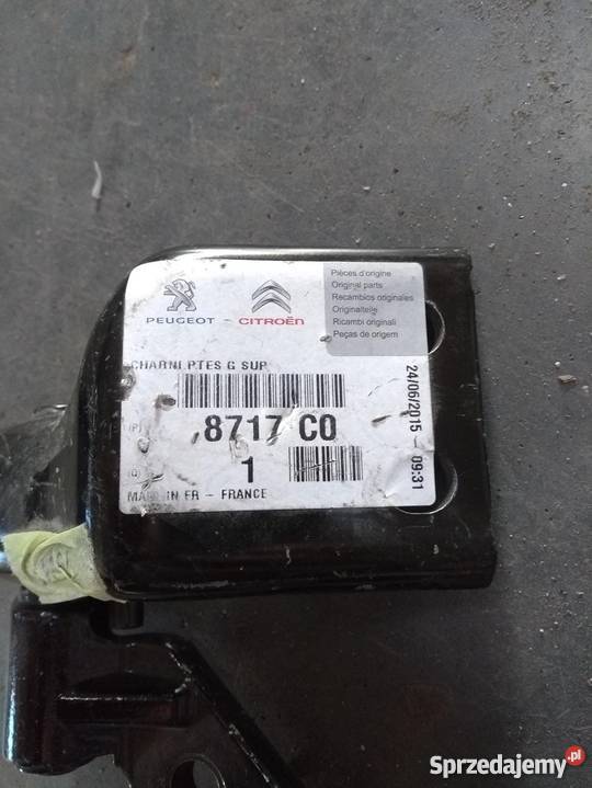 Citroen Berlingo III Peugeot Partner III zawias podkarpackie Pilzno