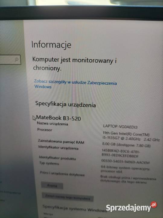 Laptop Huawei mate B3 520 nowy łódzkie