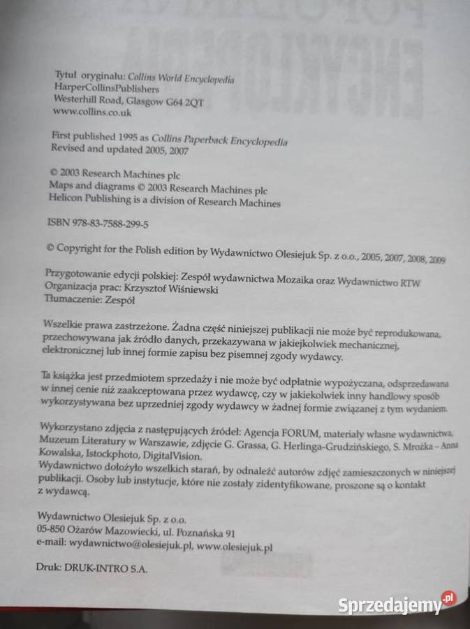 Popularna encyklopedia Collins ISBN 9788375527162 świętokrzyskie Kielce