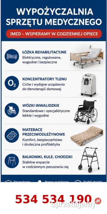 Wynajem Sprzętu Rehabilitacyjnego Łóżka Wynajem sprzętu specjalistycznego Warszawa