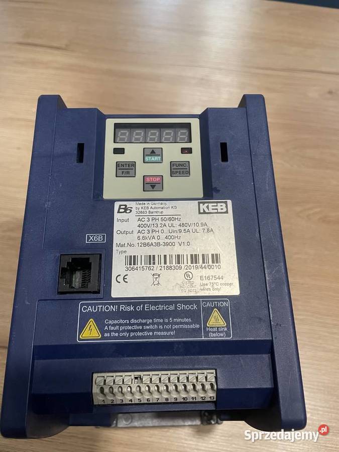 Falownik KEB B6 12B6A3B3900 66 kV Łomża sprzedam