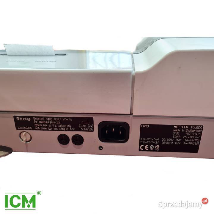 Wagosuszarka HR73 METTLER TOLEDO ICM Produkcja Warszawa