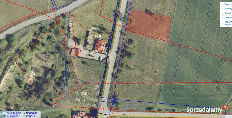 duża działka 1679 m2 Płomykowo Santok