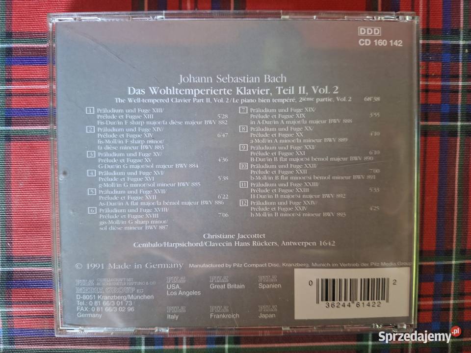 Johann Sebastian Bach Das Wohltemperierte klasyczna