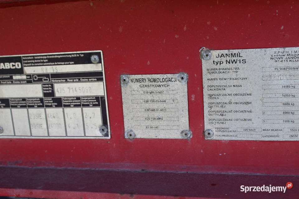 Wywrotka naczepa Janmil NW1S Rzeszów