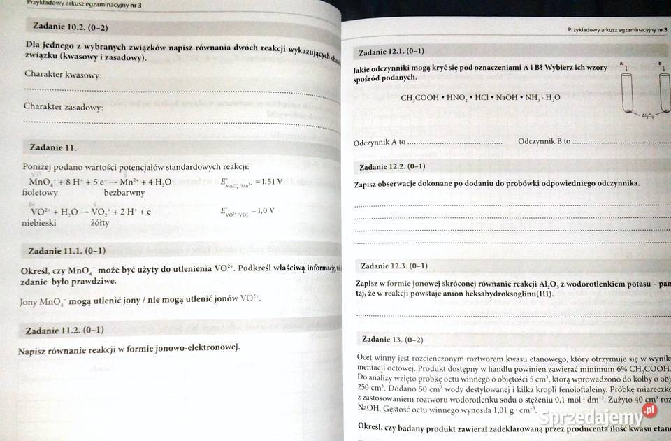 Matura Chemia Poziom rozszerzony Opis arkusze lubelskie