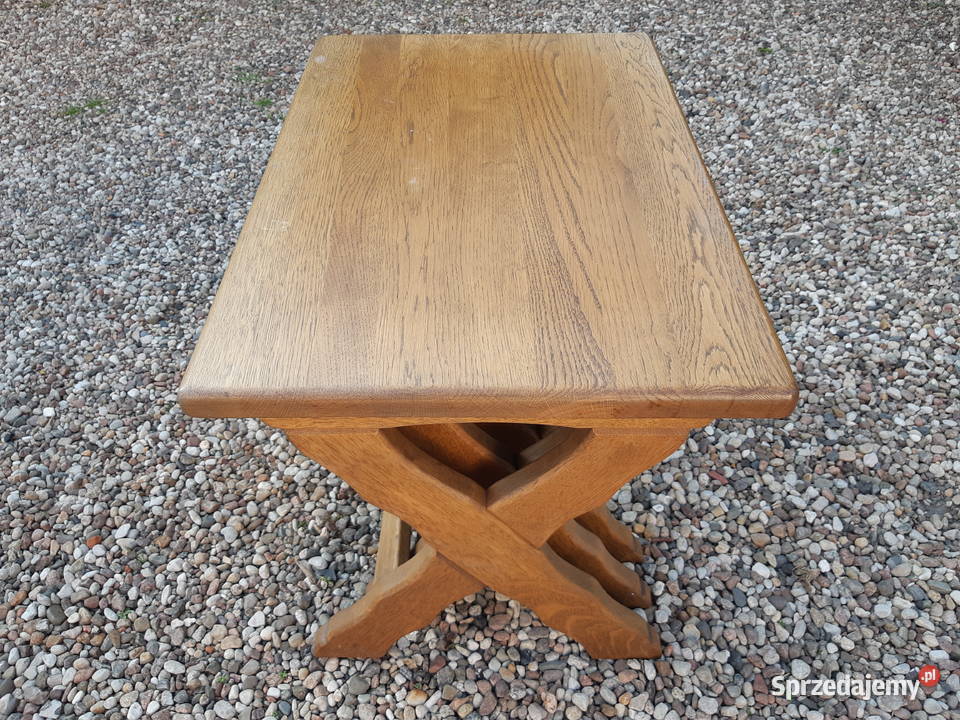 Stoliki Trojaki Kwietniki Stolik Kwietnik Dębowe Dom i Ogród lubuskie Drezdenko sprzedam