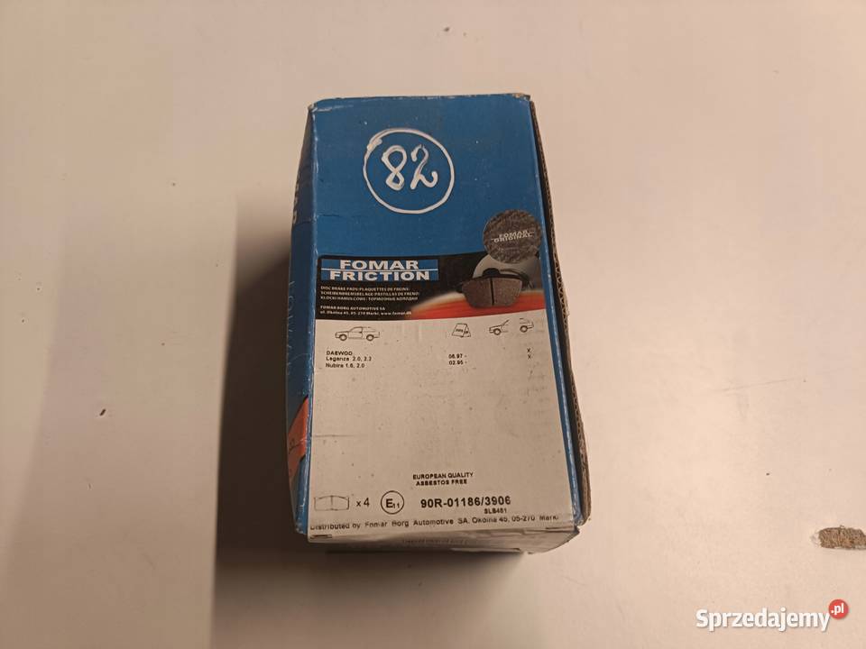 Daewoo Leganza Nubira PRZEDNIE KLOCKI HAMULCOWE osobowe Rudka